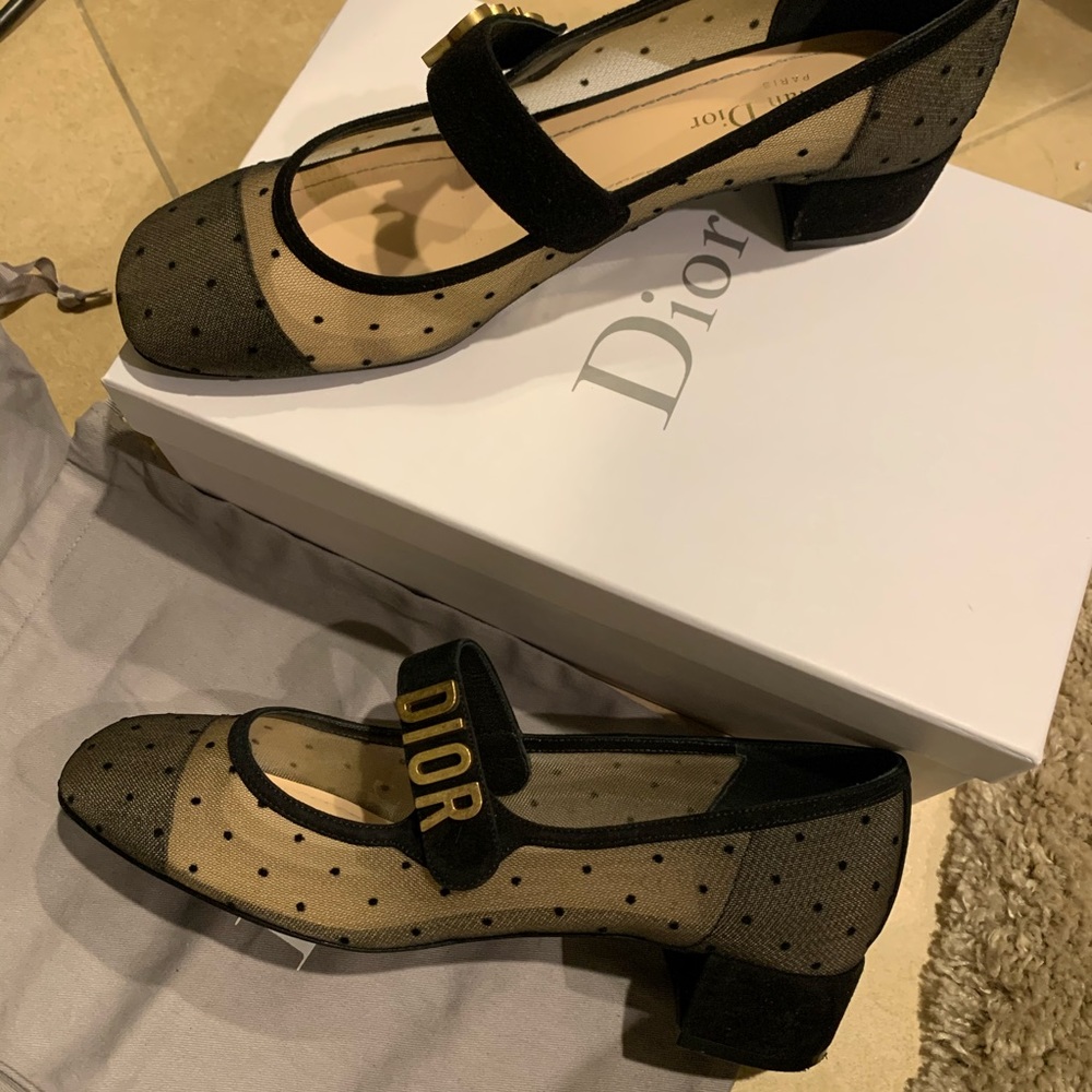 SOLD: Dior baby d shoes heels flats